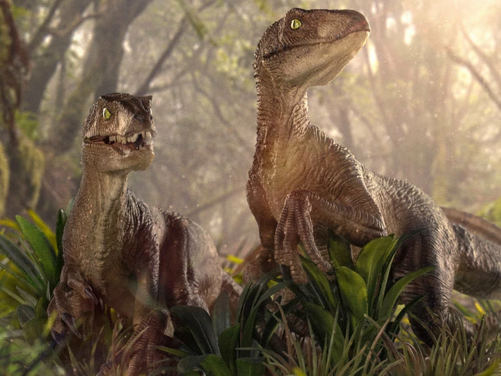 New ❤️ Iron Studios Jurassic Park Just The Two Raptors 1/10 Deluxe Art Scale Statue ⭐ 3 Iron Studios Jurassic Park Just The Two Raptors 1/10 Deluxe Art Scale Statue