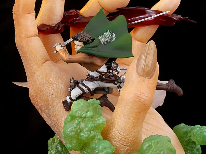Flash Sale ⭐ Kinetiquettes Attack On Titan Levi Ackerman Vs Beast Titan 1/10 Scale Diorama ✔️ 3 Kinetiquettes Attack On Titan Levi Ackerman Vs Beast Titan 1/10 Scale Diorama