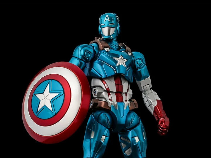 Cheapest ✨ Sentinel Marvel Fighting Armor Captain America Figure ⌛ 3 Sentinel Marvel Fighting Armor Captain America Figure