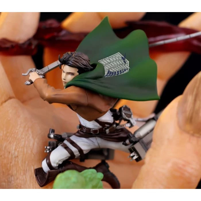 Flash Sale ⭐ Kinetiquettes Attack On Titan Levi Ackerman Vs Beast Titan 1/10 Scale Diorama ✔️ 13 Kinetiquettes Attack On Titan Levi Ackerman Vs Beast Titan 1/10 Scale Diorama