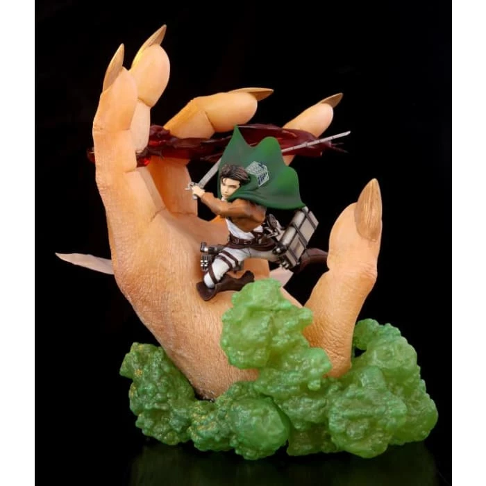 Flash Sale ⭐ Kinetiquettes Attack On Titan Levi Ackerman Vs Beast Titan 1/10 Scale Diorama ✔️ 5 Kinetiquettes Attack On Titan Levi Ackerman Vs Beast Titan 1/10 Scale Diorama