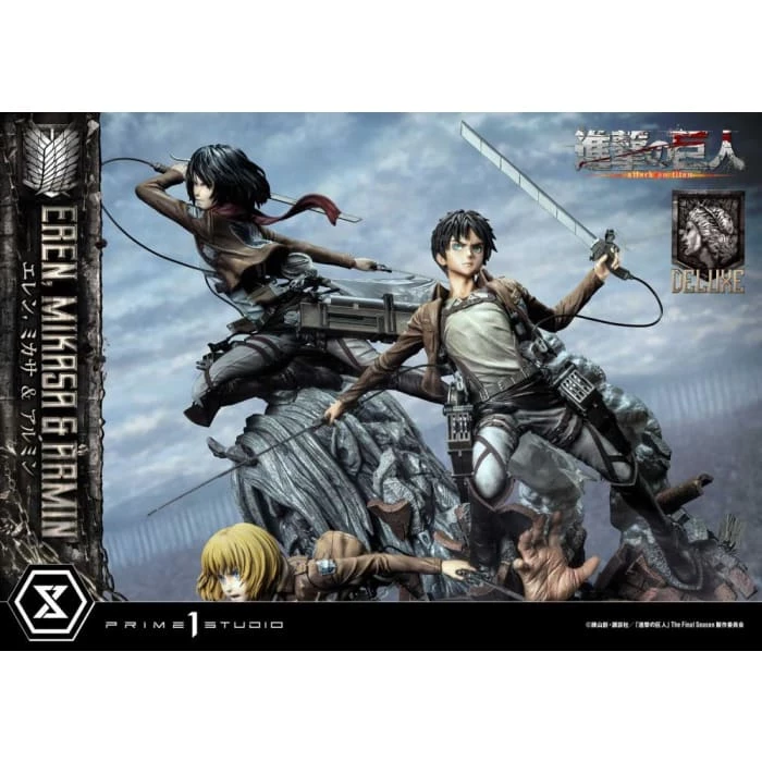 Best reviews of ❤️ Prime 1 Studio Attack On Titan Ultimate Premium Masterline Eren, Mikasa & Armin Deluxe 1/4 Scale Statue ⭐ 40 Prime 1 Studio Attack On Titan Ultimate Premium Masterline Eren, Mikasa & Armin Deluxe 1/4 Scale Statue