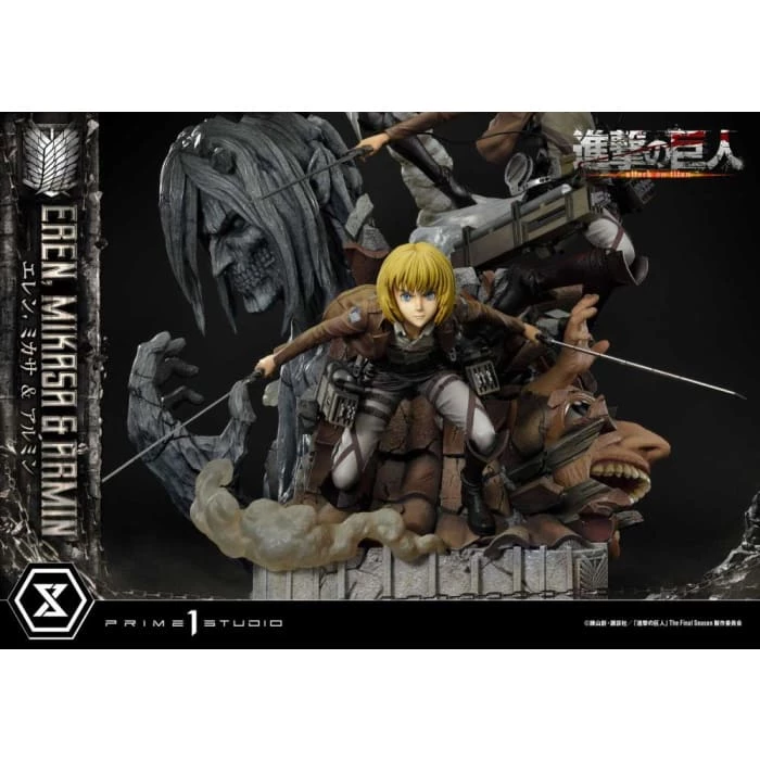 Best reviews of ❤️ Prime 1 Studio Attack On Titan Ultimate Premium Masterline Eren, Mikasa & Armin Deluxe 1/4 Scale Statue ⭐ 25 Prime 1 Studio Attack On Titan Ultimate Premium Masterline Eren, Mikasa & Armin Deluxe 1/4 Scale Statue