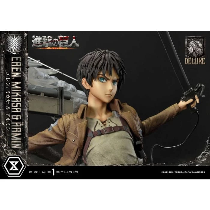 Best reviews of ❤️ Prime 1 Studio Attack On Titan Ultimate Premium Masterline Eren, Mikasa & Armin Deluxe 1/4 Scale Statue ⭐ 32 Prime 1 Studio Attack On Titan Ultimate Premium Masterline Eren, Mikasa & Armin Deluxe 1/4 Scale Statue