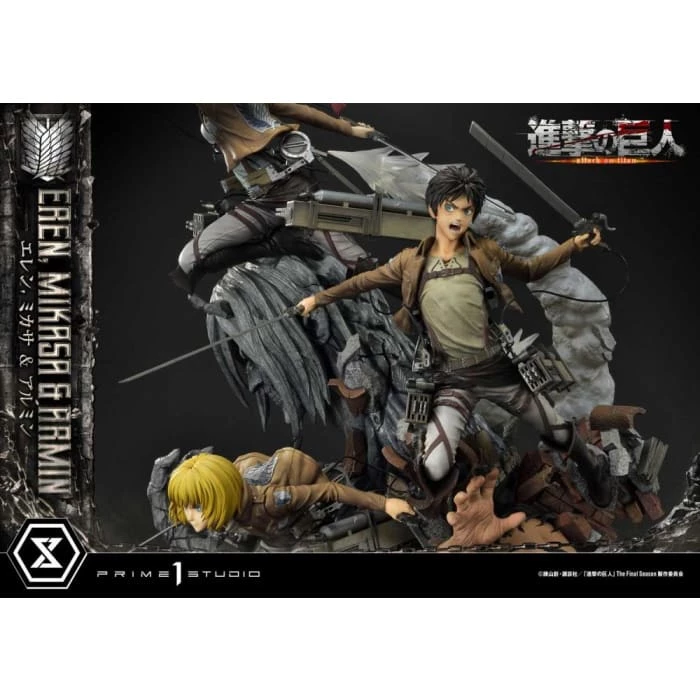 Best reviews of ❤️ Prime 1 Studio Attack On Titan Ultimate Premium Masterline Eren, Mikasa & Armin Deluxe 1/4 Scale Statue ⭐ 24 Prime 1 Studio Attack On Titan Ultimate Premium Masterline Eren, Mikasa & Armin Deluxe 1/4 Scale Statue