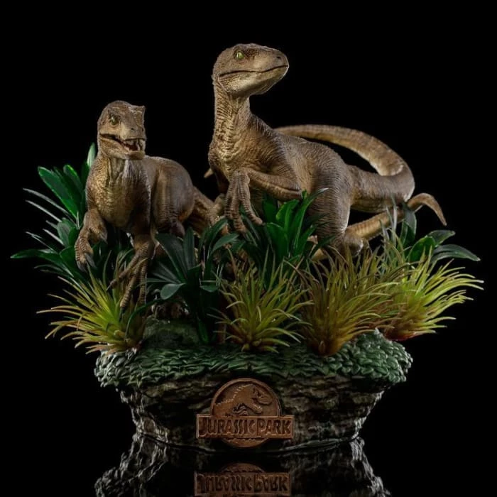 New ❤️ Iron Studios Jurassic Park Just The Two Raptors 1/10 Deluxe Art Scale Statue ⭐ 13 Iron Studios Jurassic Park Just The Two Raptors 1/10 Deluxe Art Scale Statue