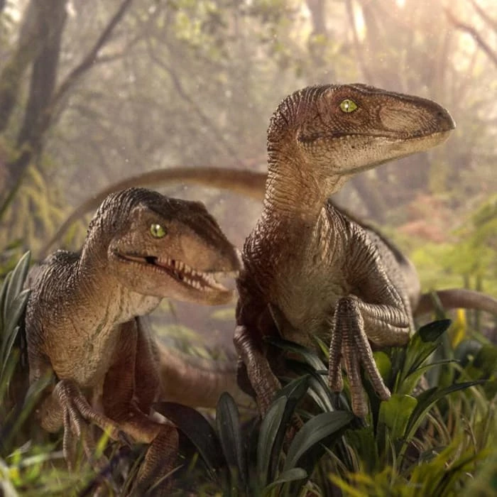 New ❤️ Iron Studios Jurassic Park Just The Two Raptors 1/10 Deluxe Art Scale Statue ⭐ 14 Iron Studios Jurassic Park Just The Two Raptors 1/10 Deluxe Art Scale Statue