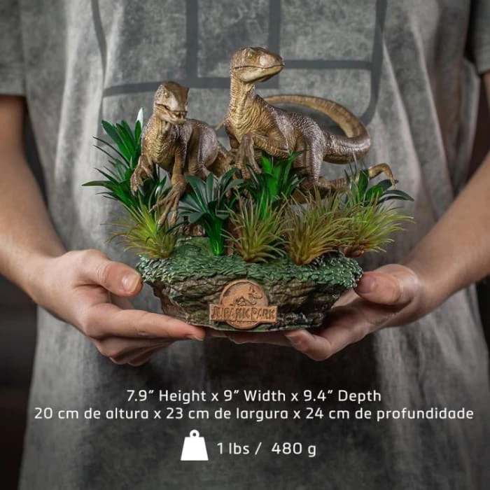 New ❤️ Iron Studios Jurassic Park Just The Two Raptors 1/10 Deluxe Art Scale Statue ⭐ 16 Iron Studios Jurassic Park Just The Two Raptors 1/10 Deluxe Art Scale Statue