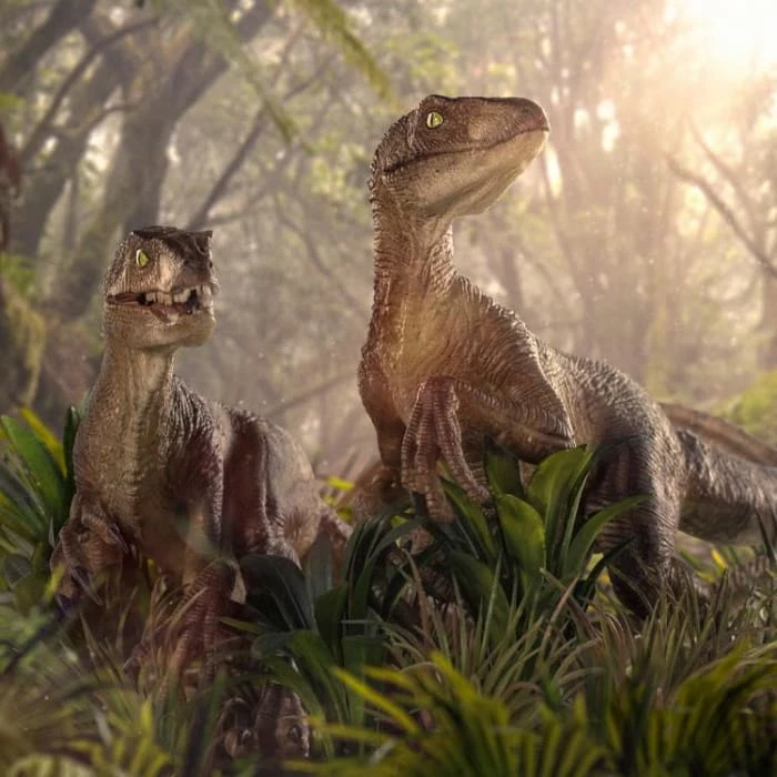 New ❤️ Iron Studios Jurassic Park Just The Two Raptors 1/10 Deluxe Art Scale Statue ⭐ 15 Iron Studios Jurassic Park Just The Two Raptors 1/10 Deluxe Art Scale Statue