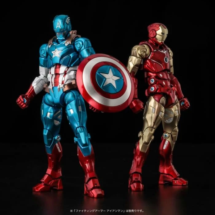 Cheapest ✨ Sentinel Marvel Fighting Armor Captain America Figure ⌛ 16 Sentinel Marvel Fighting Armor Captain America Figure