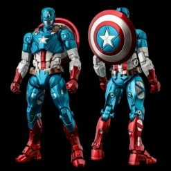 Cheapest ✨ Sentinel Marvel Fighting Armor Captain America Figure ⌛ 27 Sentinel Marvel Fighting Armor Captain America Figure