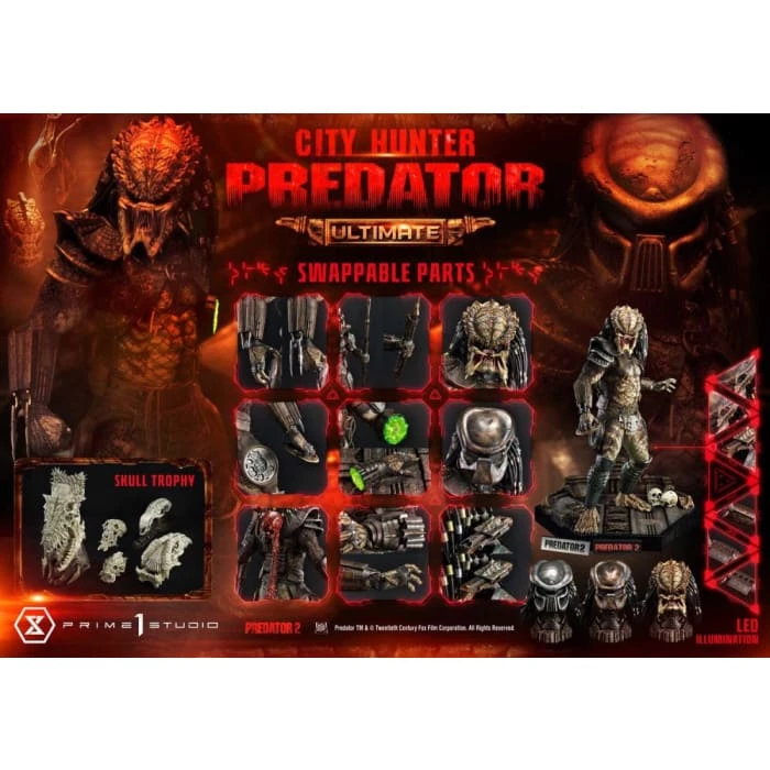 Hot Sale 😍 Prime 1 Studio Predator 2 Museum Masterline City Hunter Predator Ultimate 1/3 Scale Statue (With Bonus) ❤️ 5 Prime 1 Studio Predator 2 Museum Masterline City Hunter Predator Ultimate 1/3 Scale Statue (With Bonus)